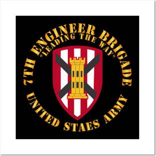 7th Engineer Bde - SSI - US Army - 1969 Fwd w Tab X 300 Posters and Art